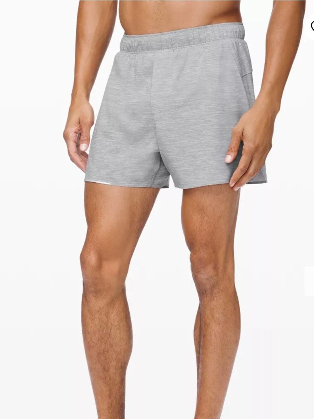 Lululemon Men's Surge Lined Short 4" Liner Heathered Grey Size M